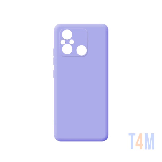 Capa de Silicone com Moldura de Câmera para Xiaomi Redmi 12c Roxo